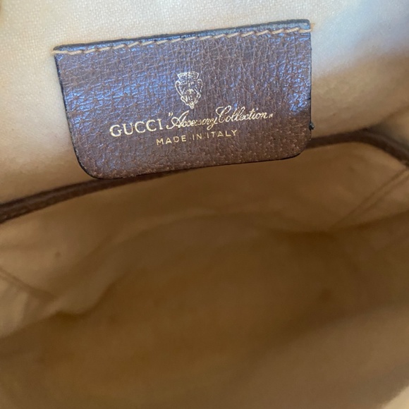 Authentic Gucci Vintage GG Web Supreme Coated Canvas Bucket Bag Shoulder Bag - Picture 6 of 12